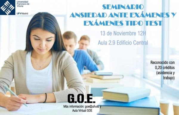 ¿Cómo enfrentarse a la ansiedad ante los exámenes o a las pruebas tipo test? | UFV 301019-1 ¿Cómo enfrentarse a la ansiedad ante los exámenes o a las pruebas tipo test? | UFV Estudiar en Universidad Privada Madrid
