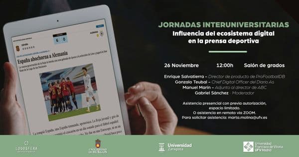 La UFV organiza unas jornadas interuniversitarias para analizar el nuevo entorno digital y su influencia en la prensa deportiva | UFV AAFF_Cartel-Ecosistema_1200-x-630_V4-1 La UFV organiza unas jornadas interuniversitarias para analizar el nuevo entorno digital y su influencia en la prensa deportiva | UFV Estudiar en Universidad Privada Madrid