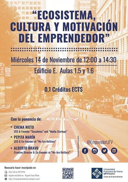 Nuevo taller en la UFV sobre “Ecosistema, cultura y motivación del emprendedor” | UFV Ecososistema-Cultura-y-Motivacion-del-Emprendedor Nuevo taller en la UFV sobre “Ecosistema, cultura y motivación del emprendedor” | UFV Estudiar en Universidad Privada Madrid