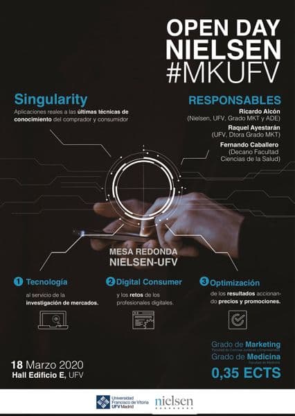 Las Facultades de Ciencias Jurídicas y Empresariales y Medicina se unen en el ‘Open Day Nielsen’ | UFV cartel-elegido-1 Las Facultades de Ciencias Jurídicas y Empresariales y Medicina se unen en el ‘Open Day Nielsen’ | UFV Estudiar en Universidad Privada Madrid