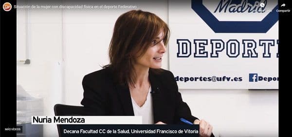 Nuria Mendoza, decana de la Facultad de Ciencias de la Salud, explica la situación de la mujer con discapacidad física en el deporte federativo | UFV nuria-mendoza Nuria Mendoza, decana de la Facultad de Ciencias de la Salud, explica la situación de la mujer con discapacidad física en el deporte federativo | UFV Estudiar en Universidad Privada Madrid