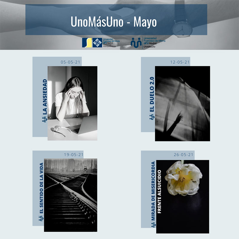 Uno más uno charlas formativas mayo Uno más uno Estudiar en Universidad Privada Madrid