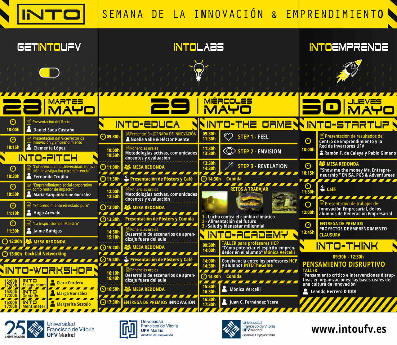 INTO I Semana de la INnovación y el EmprendimienTO en la UFV PROGRAMA INTO UFV web INTO I Semana de la INnovación y el EmprendimienTO en la UFV
