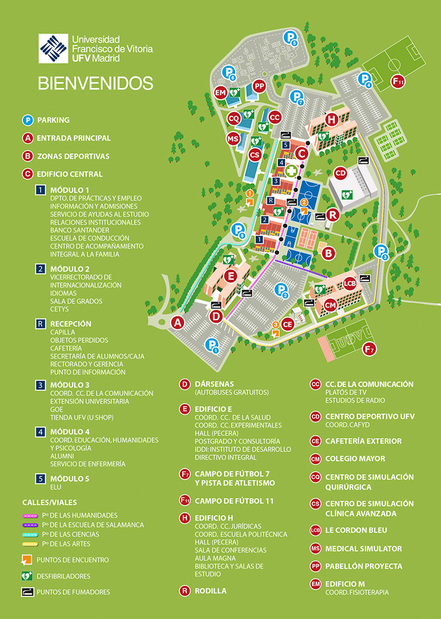 Mapa del Campus UFV