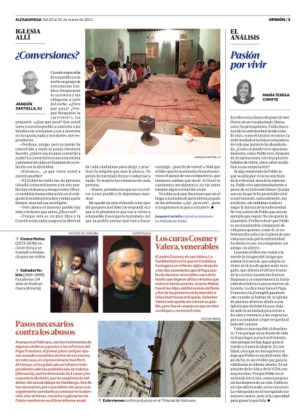 La prensa se hace eco del libro Diario de un trasplantado, de Pablo Delgado de la Serna, profesor de los grados en Fisioterapia y CAFYD de la UFV Articulo Alfa y Omega La prensa se hace eco del libro Diario de un trasplantado, de Pablo Delgado de la Serna, profesor de los grados en Fisioterapia y CAFYD de la UFV Estudiar en Universidad Privada Madrid