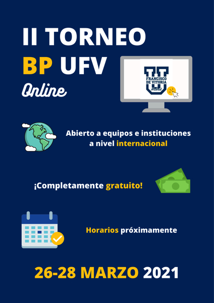 Sesenta equipos de 8 países participaron en el II torneo de debate BP UFV online CARTEL II BP UFV Sesenta equipos de 8 países participaron en el II torneo de debate BP UFV online Estudiar en Universidad Privada Madrid