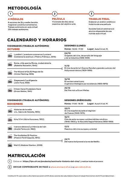 II edición del Seminario de Historia del Cine Seminario de Historia del Cine 2021 page 0002 II edición del Seminario de Historia del Cine Estudiar en Universidad Privada Madrid