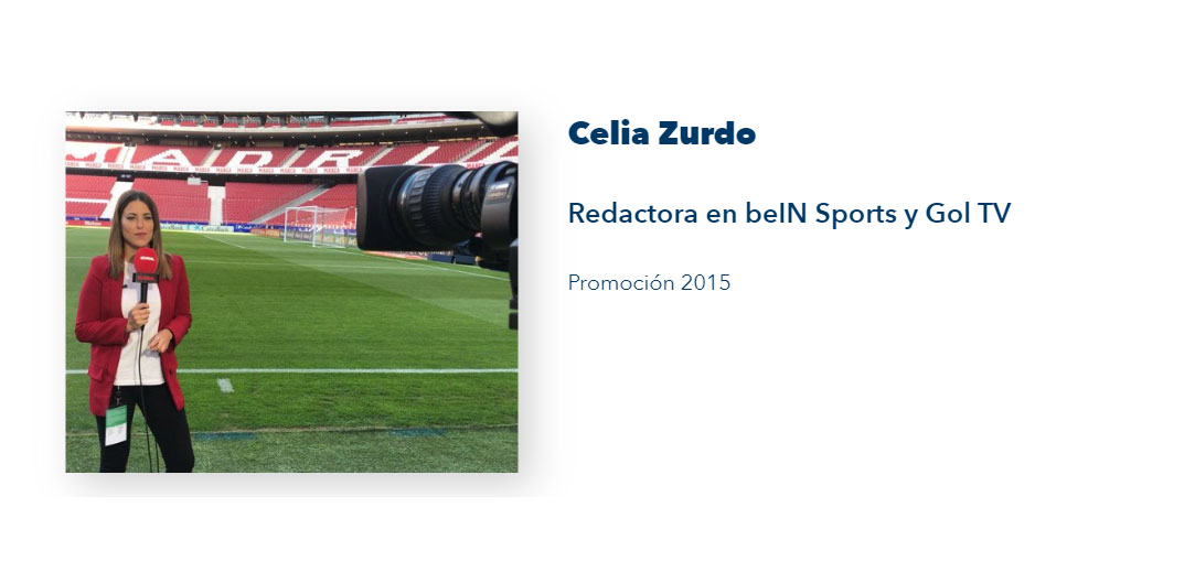 Celia Zurdo Periodismo Estudiar en Universidad Privada Madrid