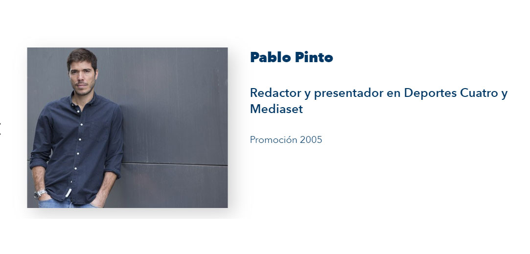 Pablo Pinto Periodismo Estudiar en Universidad Privada Madrid