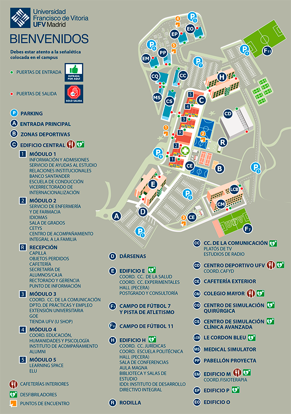 Admitted Student Day mapa campus UFV Admitted Student Day Estudiar en Universidad Privada Madrid