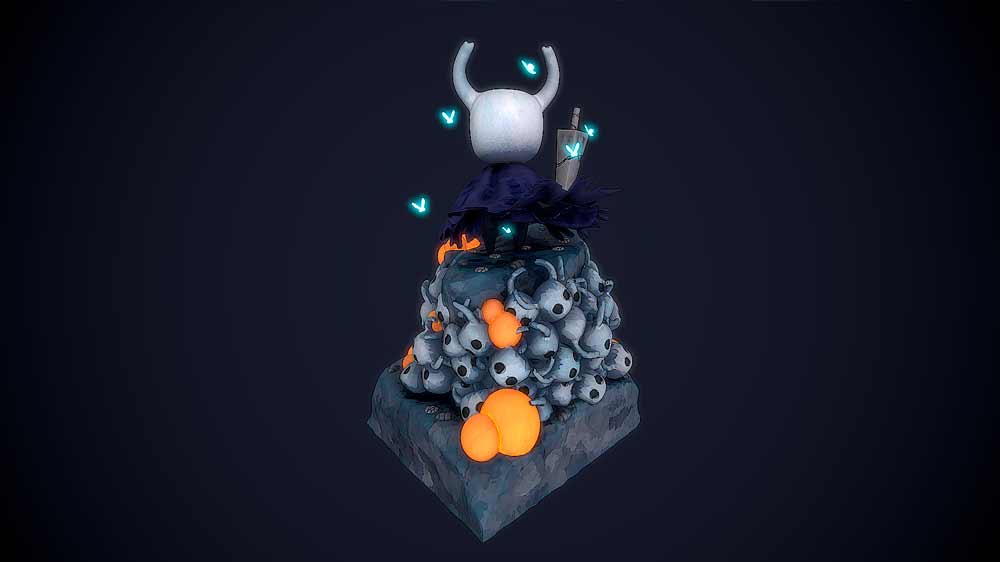 portfolio videojuegos imagenes 3D Hollow Knight Character SANTIAGO MORALES Estudiar en Universidad Privada Madrid