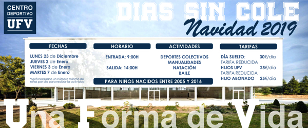 2511 1 Llegan los Días sin cole del Centro Deportivo para la Navidad 2019 Estudiar en Universidad Privada Madrid