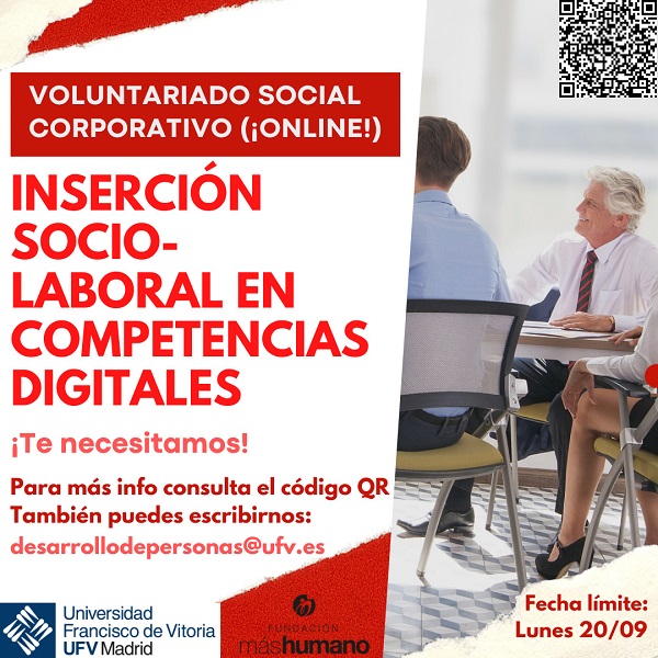 CARTEL edited Nuevo programa de voluntariado corporativo digital online Estudiar en Universidad Privada Madrid