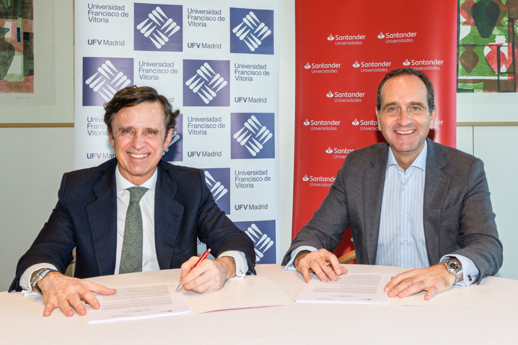 Santander Esp 012 1024x683 La UFV y Banco Santander renuevan su convenio para desarrollar objetivos comunes encaminados al apoyo de la formación educativa superior Estudiar en Universidad Privada Madrid