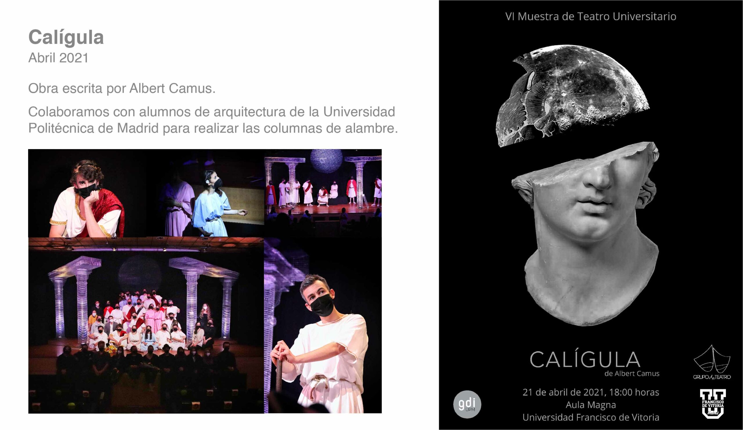 Grupo de teatro Teatro Caligula scaled 1 Grupo de teatro Estudiar en Universidad Privada Madrid