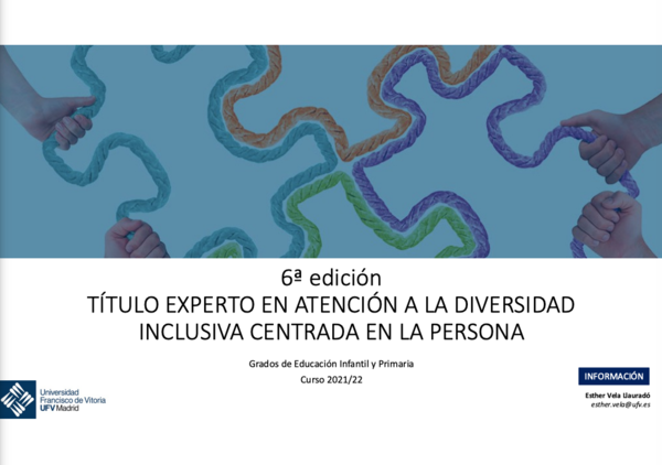 experto atencion diversidad 1 La UFV organiza la VI Edición del Título de Experto en Atención a la Diversidad Inclusiva Centrada en la Persona Estudiar en Universidad Privada Madrid