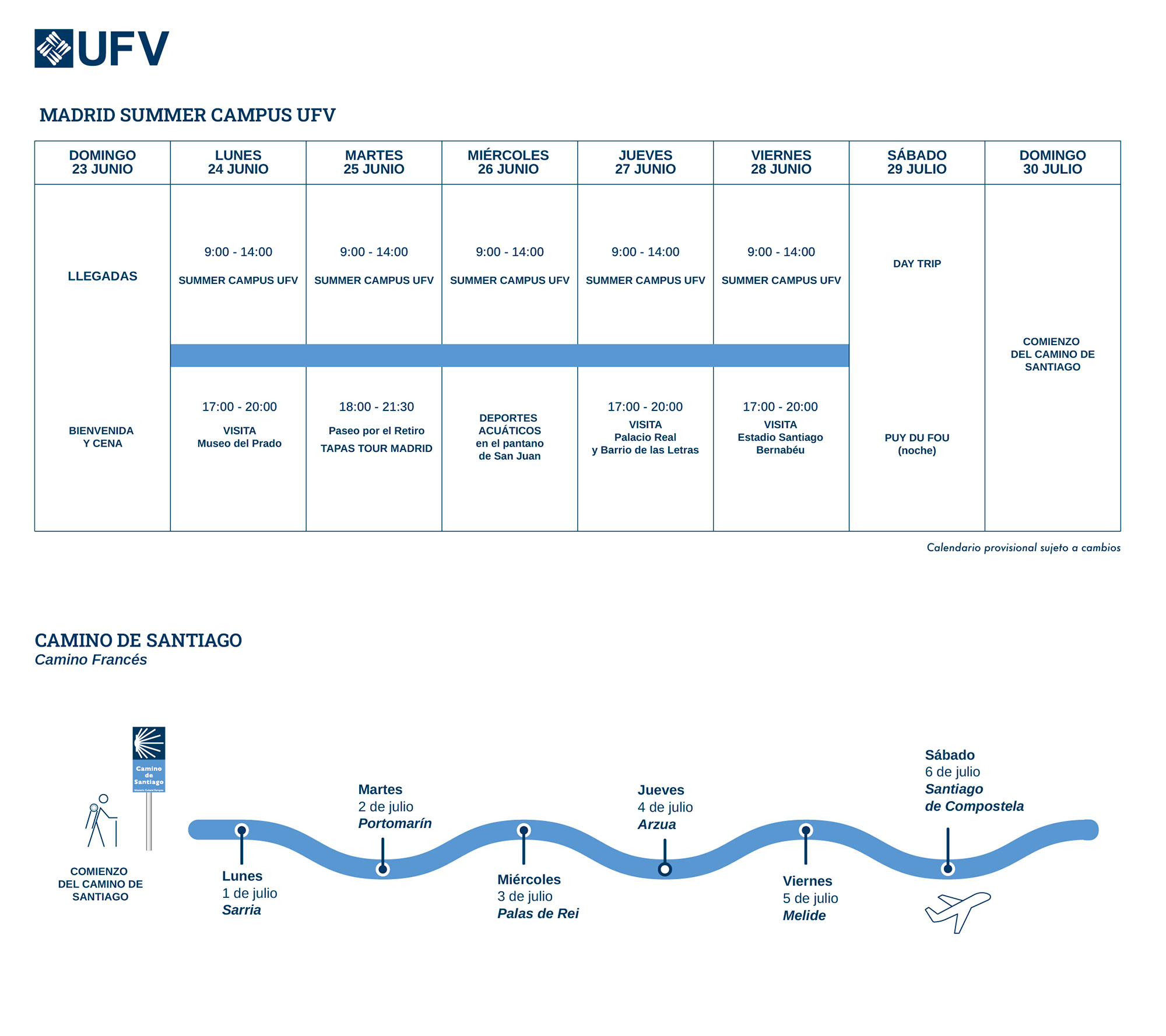 calendario summer campus internaciona ufv web Summer Campus for international students Estudiar en Universidad Privada Madrid
