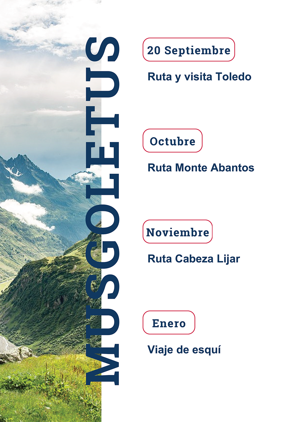 calendario musgoletus Club Musgoletus Estudiar en Universidad Privada Madrid